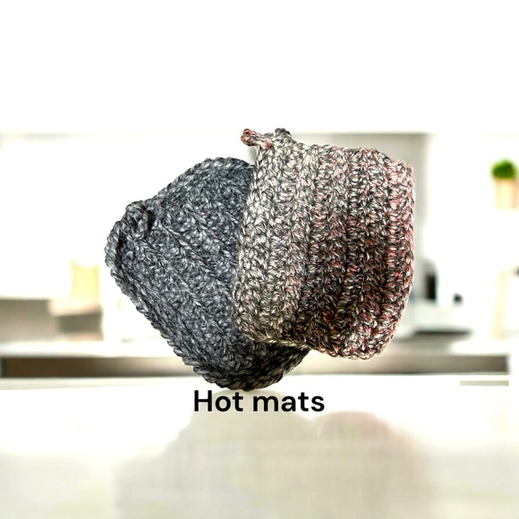 handmade Other - Handcrafted crocheted hot-mat or potholder.  7 inches long & 5 1/2 inches wide